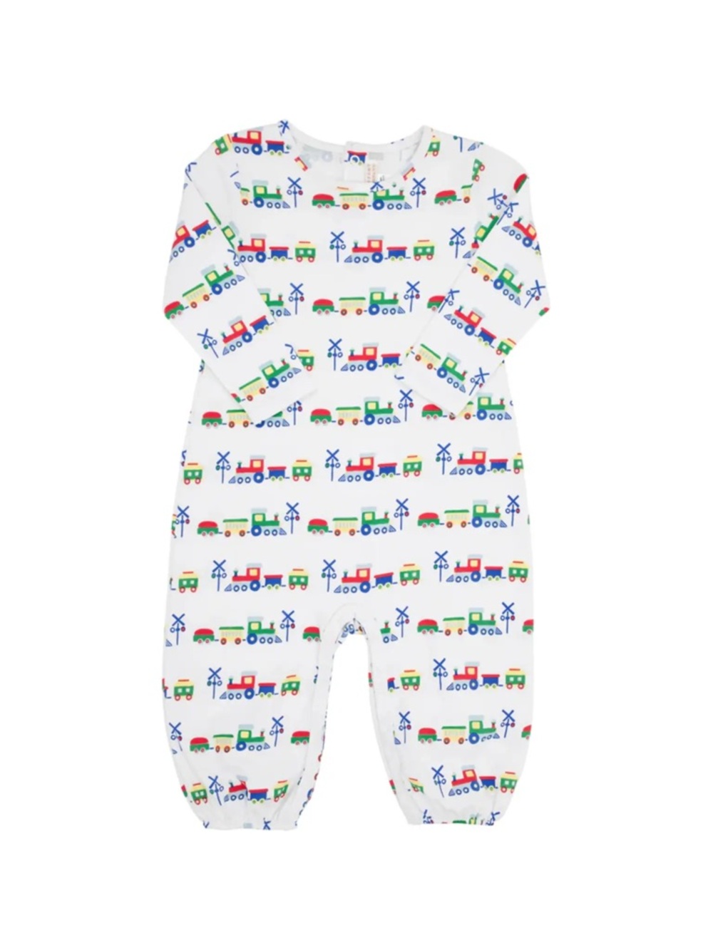 Beaufort Bonnet Company Baby Boy Train Long Sleeve Romper